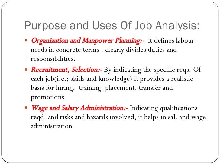 Job Analysis The Process And Its Uses Job Analysis The Process And Its Uses