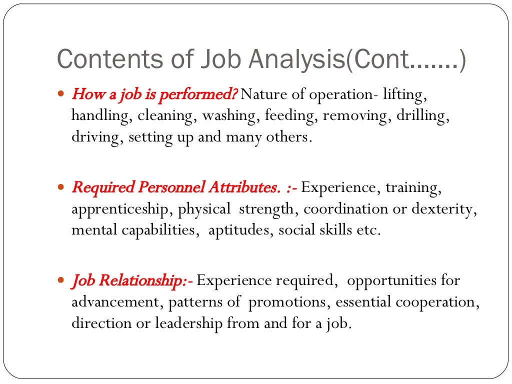 Job Analysis The Process And Its Uses