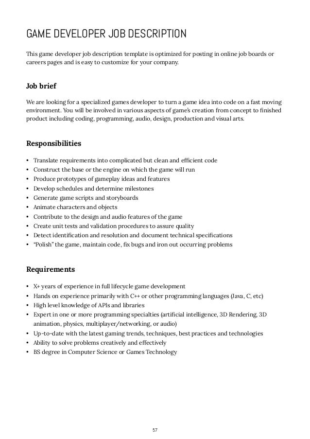 animation job descriptions