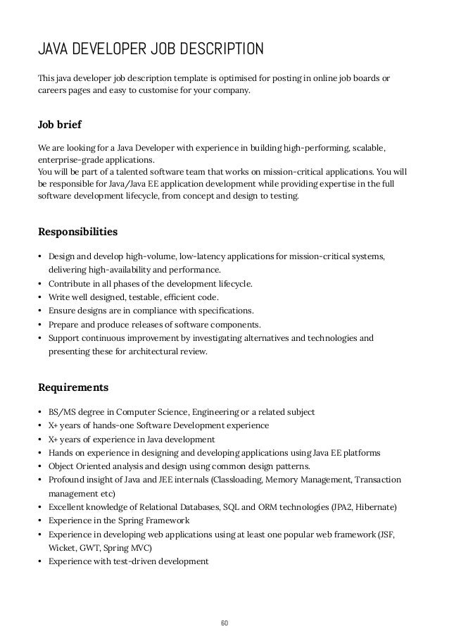 Job description essay