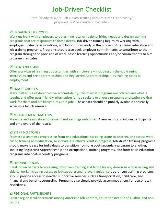 skills to offer an employer