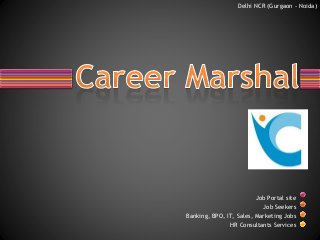 Job Portal site
Job Seekers
Banking, BPO, IT, Sales, Marketing Jobs
HR Consultants Services
Delhi NCR (Gurgaon - Noida)
 