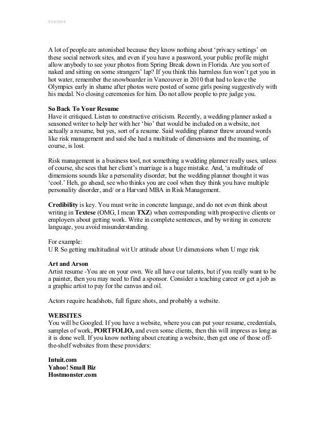rtf resume