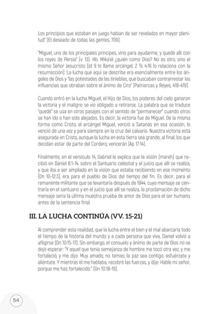 56
que el pueblo de Dios caiga en pecado y en desesperanza. Sin embargo, la vic-
toria de Miguel, el Hijo de Dios, es clar...