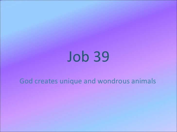 Job 39 choral reading