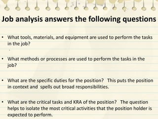 Job analysis | PPTX