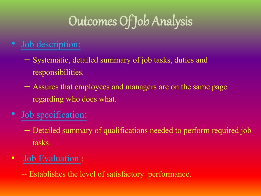 Job Analysis