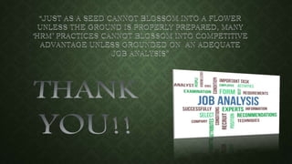Job Analysis- PowerPoint Presentation