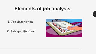 Job Element Analysis Job analysis | PPTX