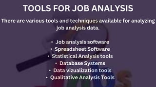 Job Analysis Software a study on job analysis mba human resource project | PPTX