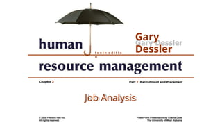 job analysis in human resource management | PPTX