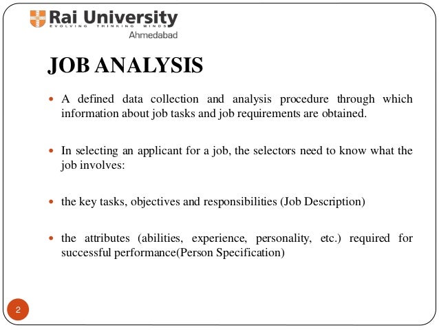 Job analysis Principles of Human Resource Management
