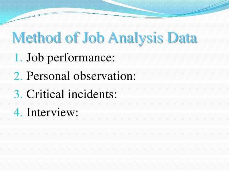 Job analysis23