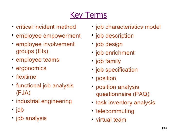job analysis and design industrial engineering job description