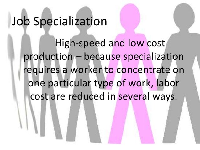😊 Job specialization example. Job Specialization