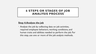 Job Method JOB ANALYSIS AND JOB EVALUATION (Nursing Management) | PPTX