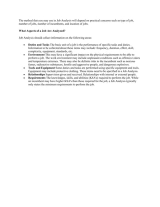 Job analysis ccp | DOCX