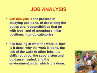 Job analysis design | PPT