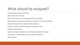 Job Element Analysis Job analysis,e,d,s | PPTX