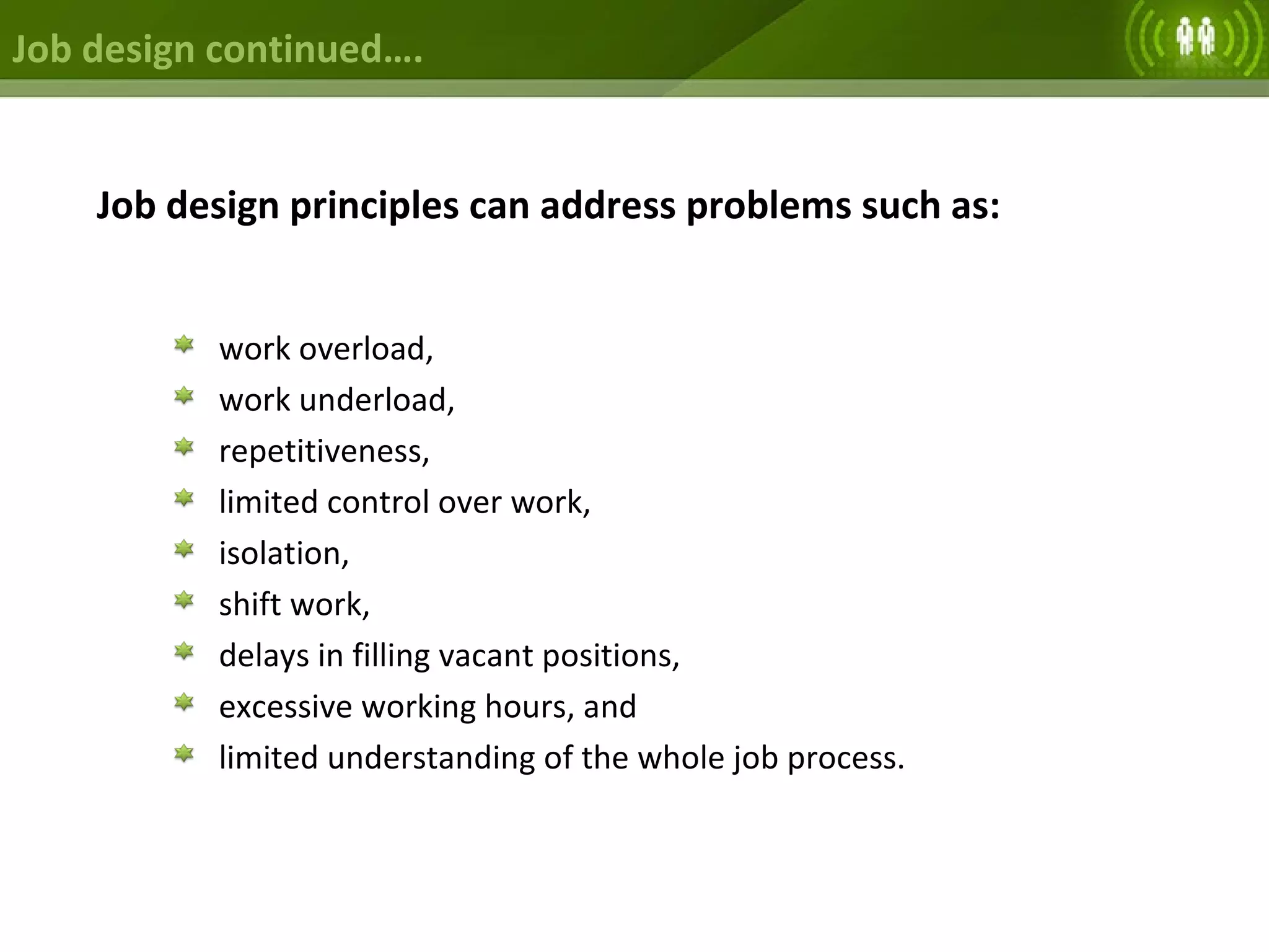 Job analysis, job design, job specification | PPT