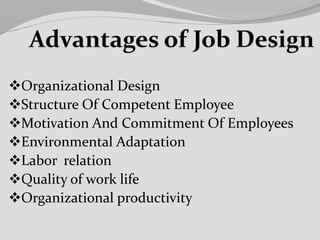 Organizational Design
Structure Of Competent Employee
Motivation And Commitment Of Employees
Environmental Adaptation
Labor relation
Quality of work life
Organizational productivity
 