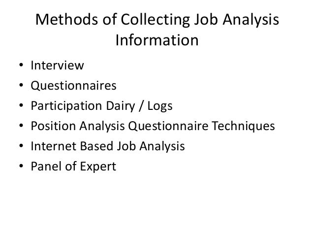 job analysis l5 job analysis questionnaires