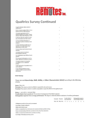 Qualtrics Survey Continued
 