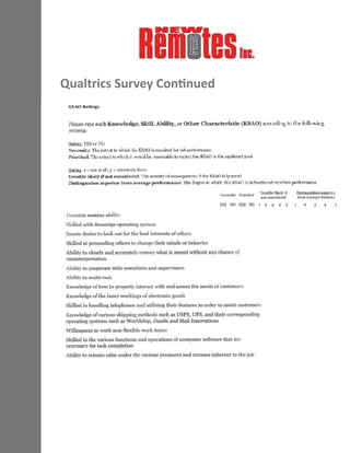 Qualtrics Survey Continued
 