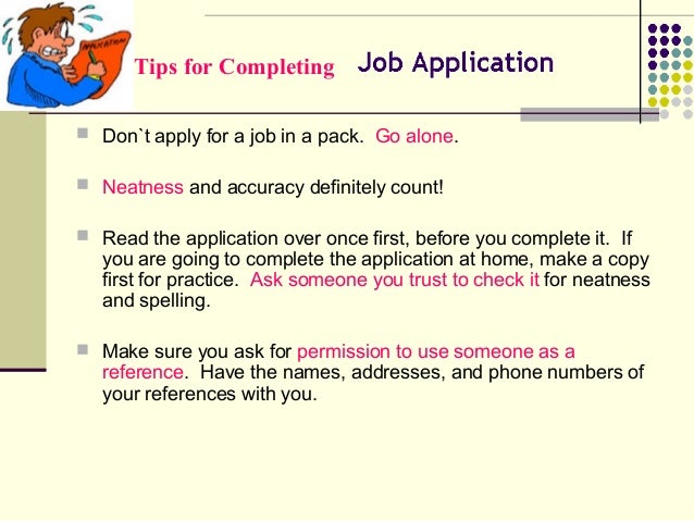 job application tips for job applications