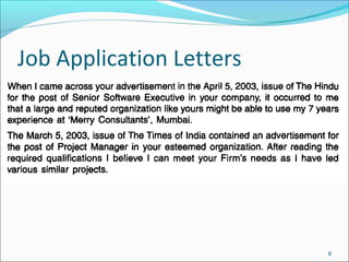 Job application letters &amp; resume | PPT