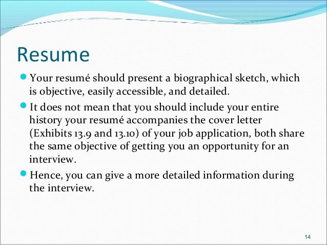 resume letters