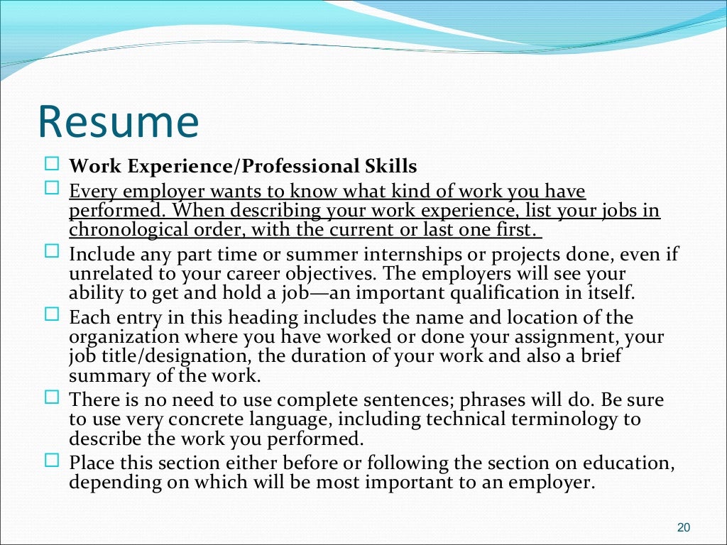 Job application letters & resume