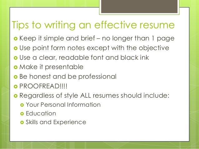how to do resume for job application