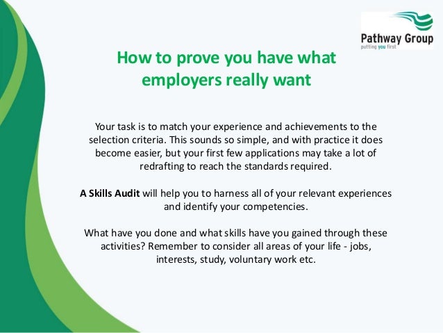 job application skills