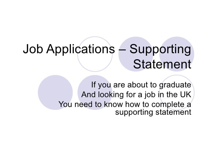 Job application example