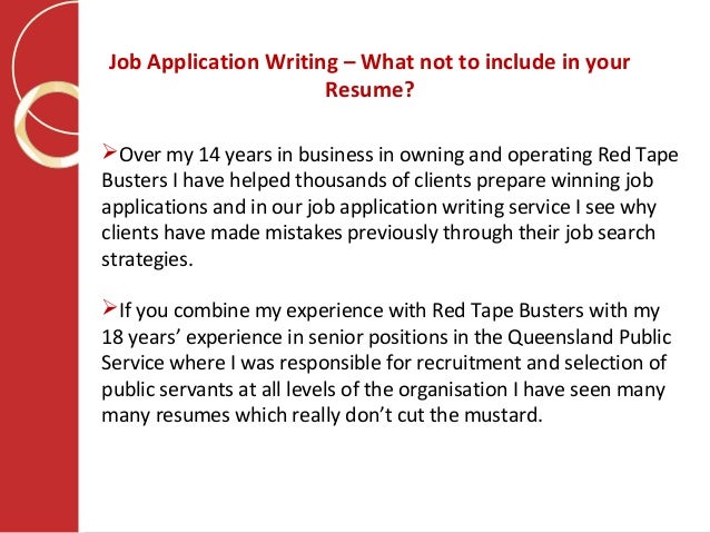 what not to include in a resumes
