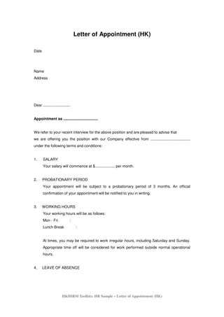 Job Appointment Letter 1