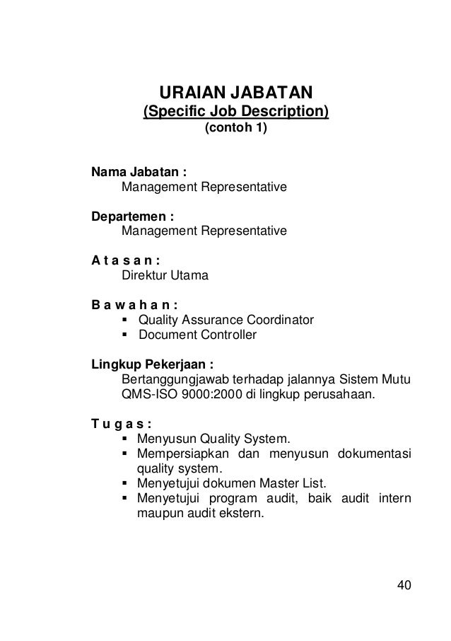 Pelatihan Job Aspects, Job Analysis & Job Description