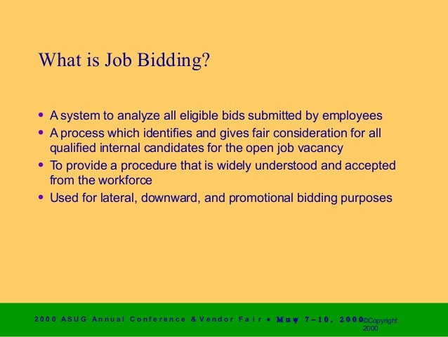 job bidding process