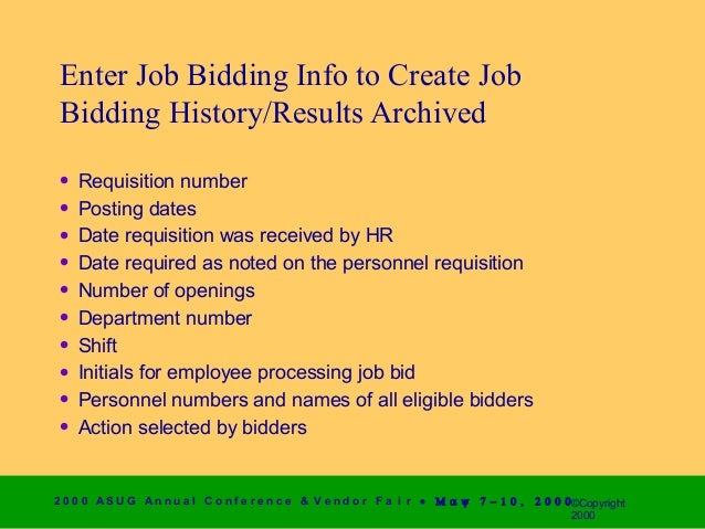 job bid sheet