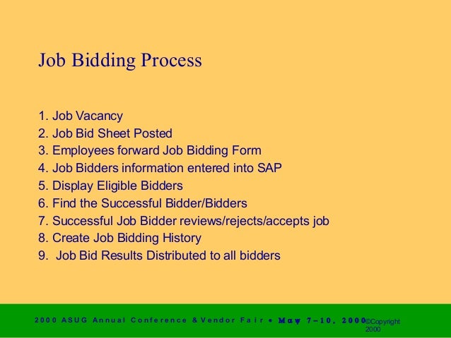 job bid sheet