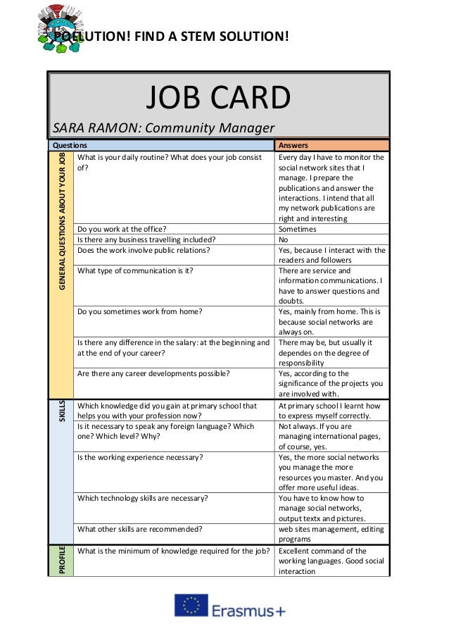 job cards