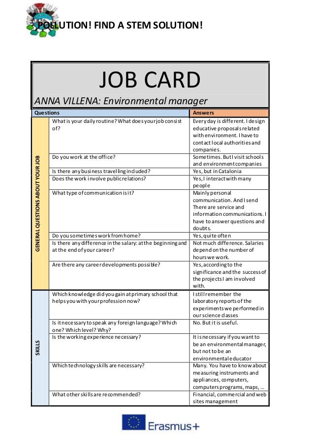 job card villena environmental manager 1 job card