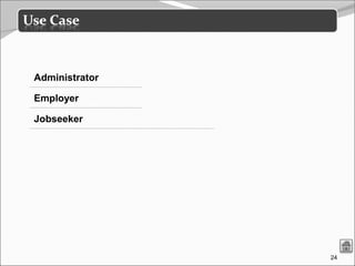 24
Administrator
Employer
Jobseeker
 