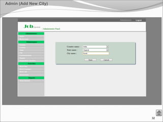 32
Admin (Add New City)
 
