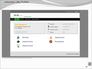 54
Jobseeker (My Profile)
 