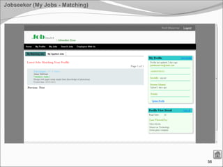 56
Jobseeker (My Jobs - Matching)
 