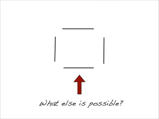 What else is possible?
 