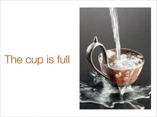 The cup is full
 