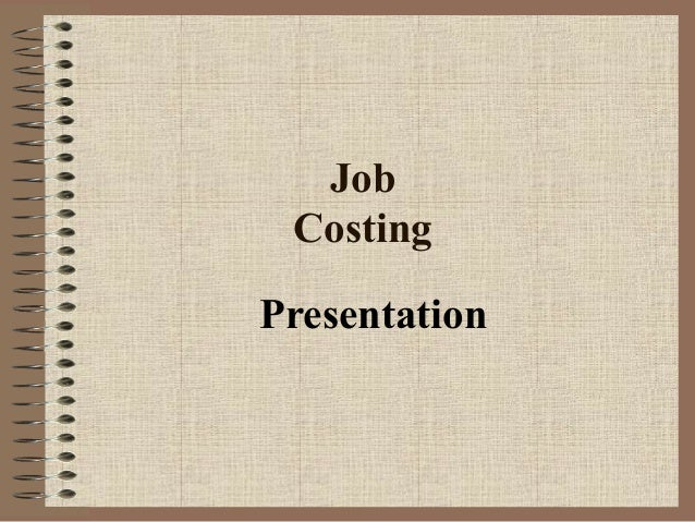 Job Costing Tutorial